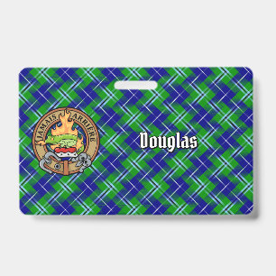 Clan Douglas Wappen über Tartan Ausweis