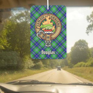 Clan Douglas Wappen über Tartan Autolufterfrischer
