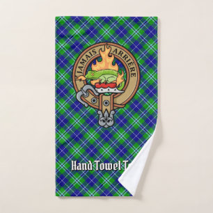 Clan Douglas Wappen über Tartan Badhandtuch Set