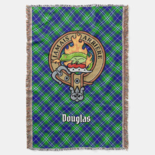 Clan Douglas Wappen über Tartan Decke