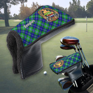 Clan Douglas Wappen über Tartan Golf Headcover