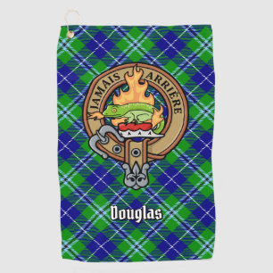 Clan Douglas Wappen über Tartan Golfhandtuch