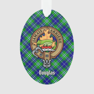 Clan Douglas Wappen über Tartan Ornament