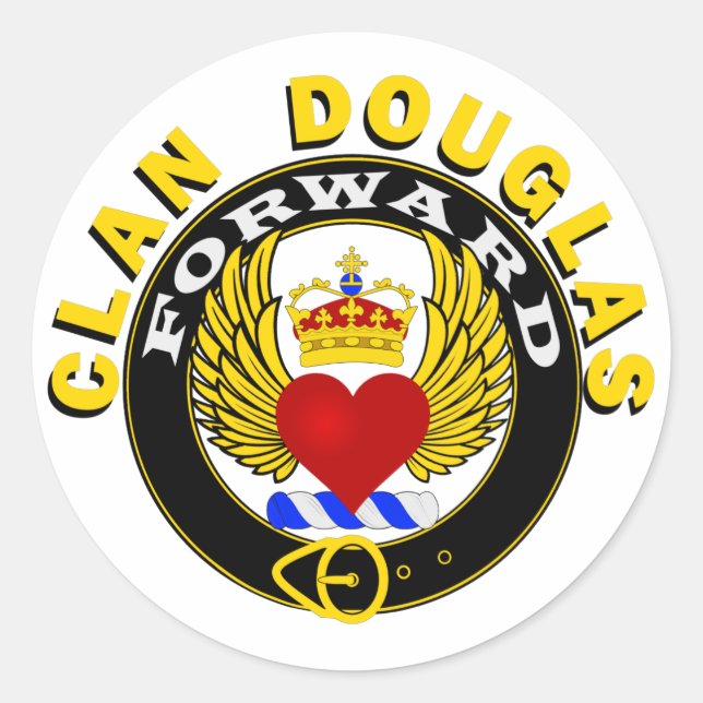 Clan Douglas Winged Heart "FORWARD" Sticker (Vorderseite)
