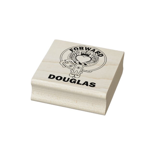 Clan Douglas Winged Heart Rubber Briefmarke Gummistempel (Stempel)