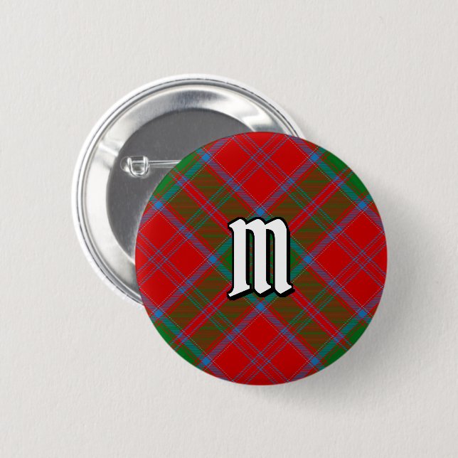 Clan Drummond Tartan Button (Vorne & Hinten)