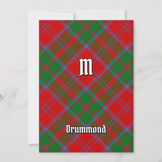 Clan Drummond Tartan Einladung (Vorderseite)