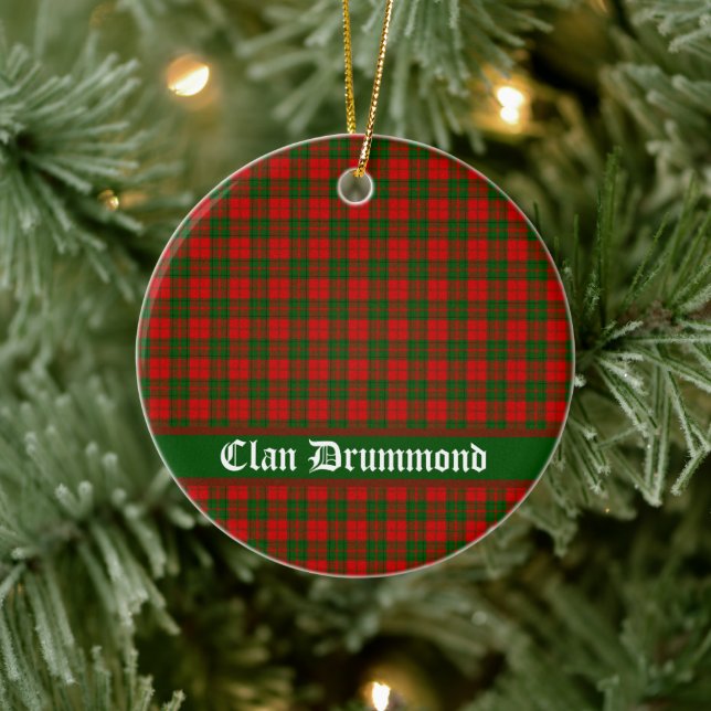 Clan Drummond Tartan individuell anpassbar Keramik Ornament (Baum)
