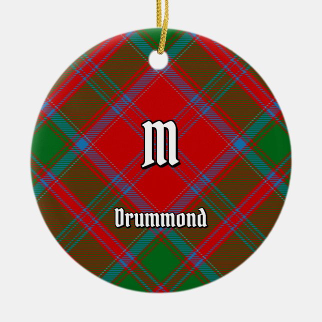Clan Drummond Tartan Keramik Ornament (Vorne)
