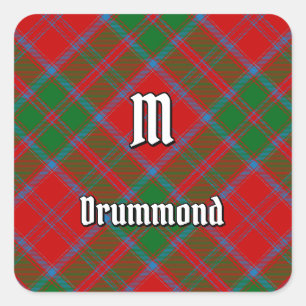 Clan Drummond Tartan Quadratischer Aufkleber
