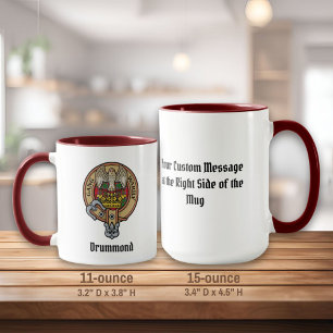 Clan Drummond Wappen über Tartan Tasse