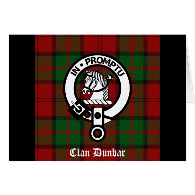Clan Dunbar Tartan & Wappen Abzeichen (Vorderseite (Horizontal))