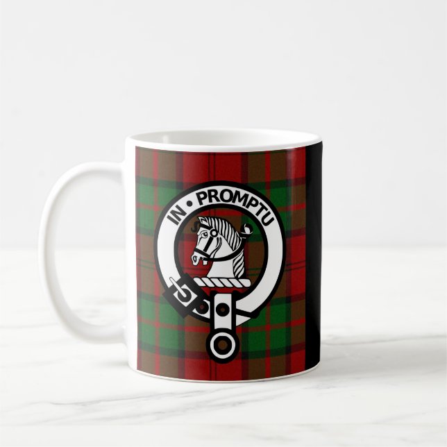 Clan Dunbar Tartan & Wappen Abzeichen Tasse (Links)
