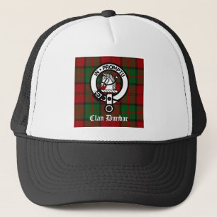 Clan Dunbar Tartan & Wappen Abzeichen Truckerkappe