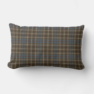 Clan Duncan Brown und Gray Scottish Tartan Lendenkissen