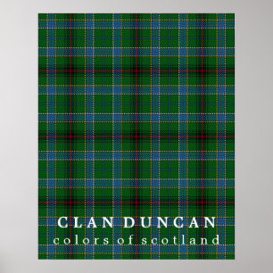 Clan Duncan Colors of Scotland Tartan Poster