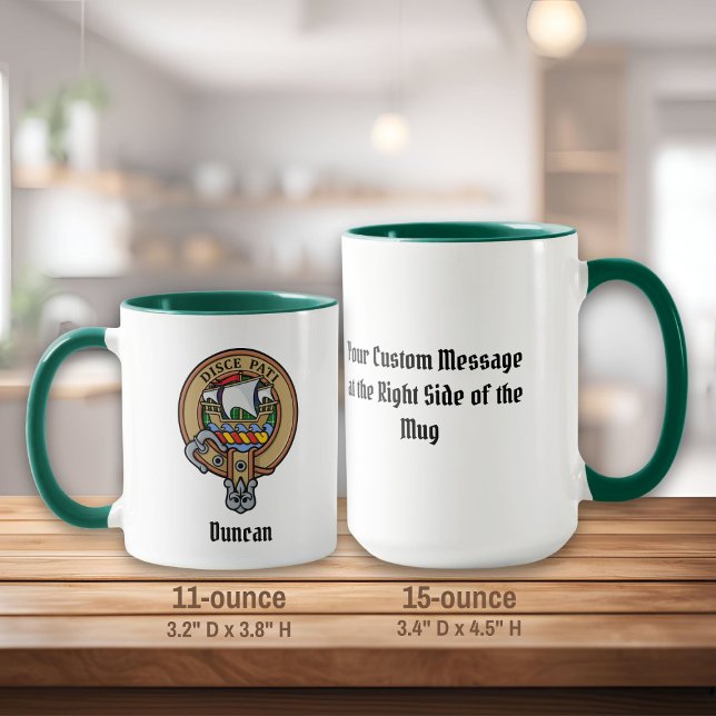 Clan Duncan Crest over Tartan Tasse (Von Creator hochgeladen)
