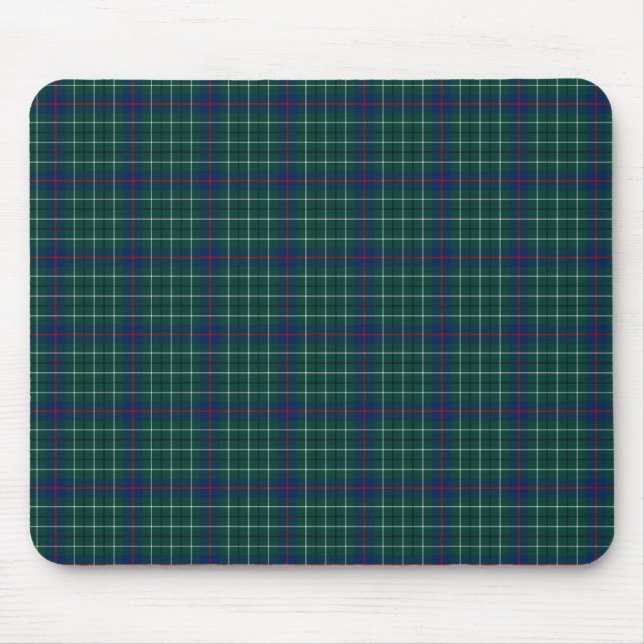 Clan Duncan Green und Blue Scottish Tartan Mousepad (Vorne)