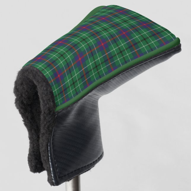 Clan Duncan Kariert Green Black Karo Tartan Golf Headcover (3/4 Vorderseite)