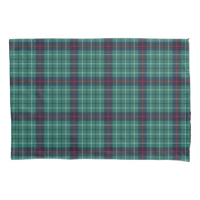 Clan Duncan Modern Tartan Türkis Schottisch Karier Kissenbezug (Vorderseite)