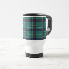 Clan Duncan Royal Blue und Turquoise Modern Tartan Reisebecher