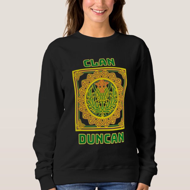 Clan Duncan Scottish Celtic Thistle Sweatshirt (Vorderseite)