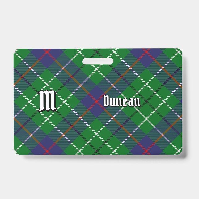Clan Duncan Tartan Ausweis (Vorderseite)