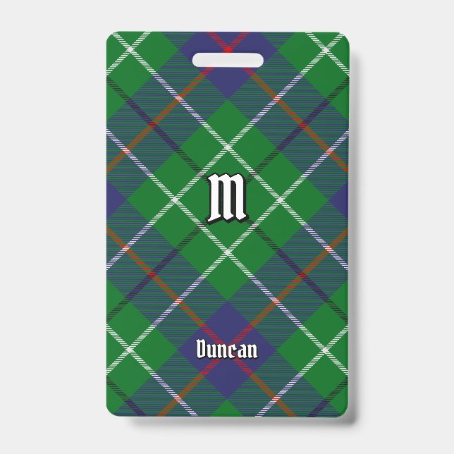 Clan Duncan Tartan Ausweis (Vorderseite)