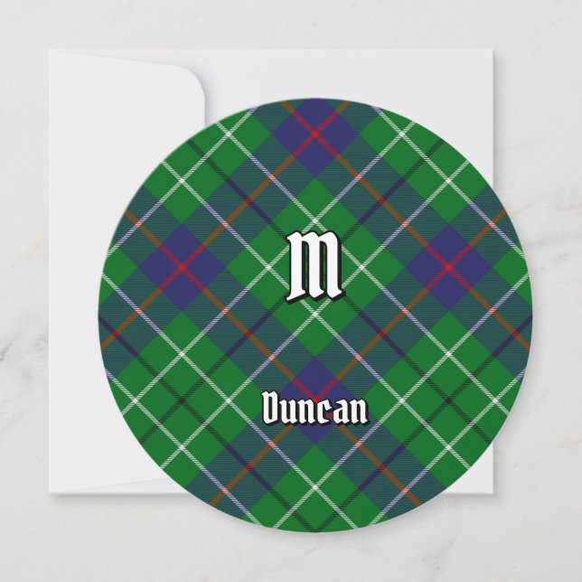 Clan Duncan Tartan Einladung (Vorderseite)