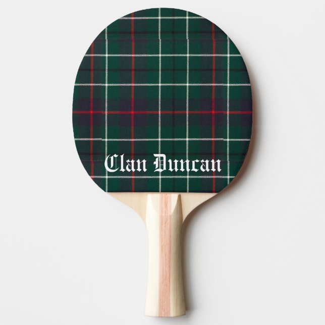 Clan Duncan Tartan individuell anpassbar Tischtennis Schläger (Vorderseite)