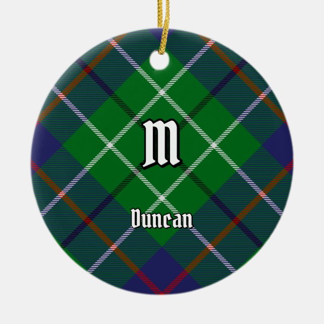 Clan Duncan Tartan Keramik Ornament (Vorne)