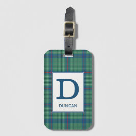 Clan Duncan Tartan Mit Monogramm Gepäckanhänger