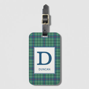 Clan Duncan Tartan Mit Monogramm Gepäckanhänger