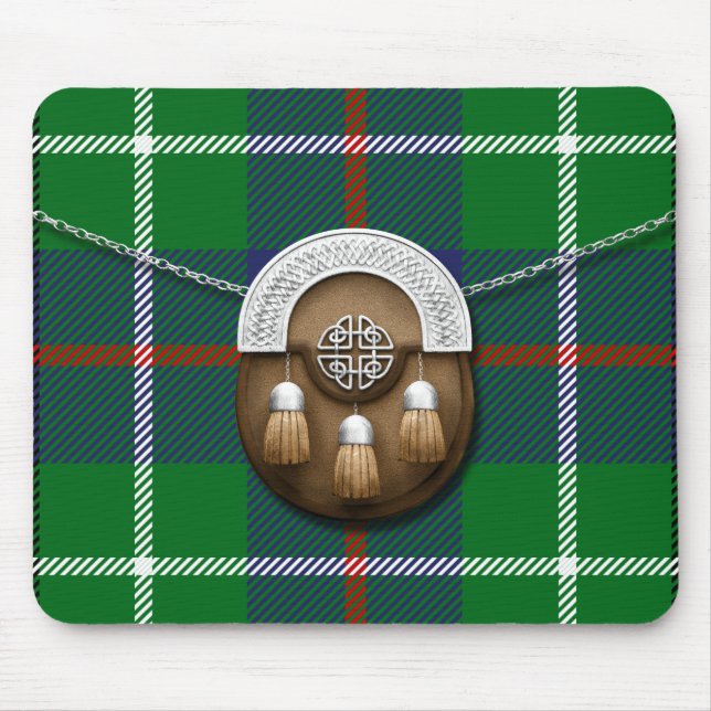 Clan-Duncan Tartan und Sporran Mousepad (Vorne)
