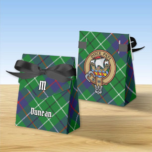 Clan Duncan-Wappen über Tartan Geschenkschachtel
