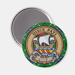 Clan Duncan-Wappen über Tartan Magnet