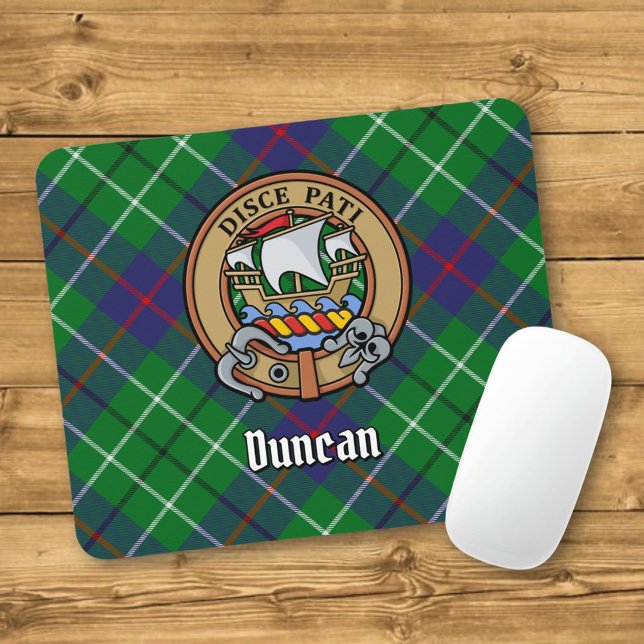 Clan Duncan-Wappen über Tartan Mousepad (Von Creator hochgeladen)