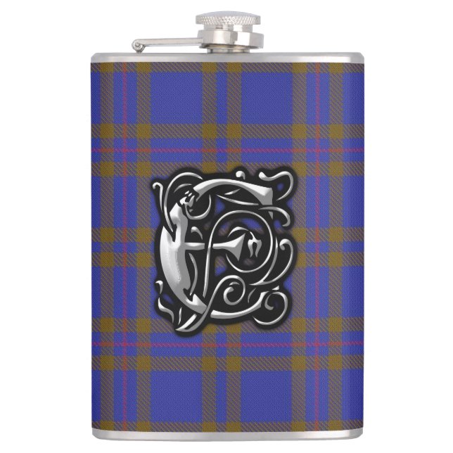 Clan-Eliot Elliott Tartan-alte Schottland-Flasche Flachmann (Vorderseite)