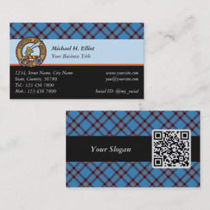 Clan Elliot Ancient Tartan Business Card Visitenkarte