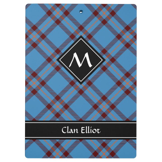 Clan Elliot Ancient Tartan Clipboard Klemmbrett (Rückseite)