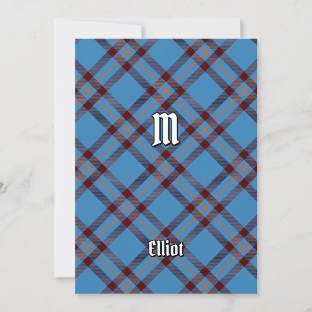 Clan Elliot Ancient Tartan Einladung (Vorderseite)