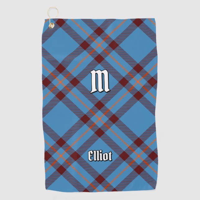Clan Elliot Ancient Tartan Golf Towel Golfhandtuch (Vorderseite)