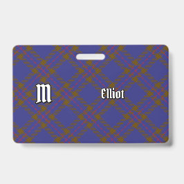 Clan Elliot Modern Tartan Abzeichen Ausweis