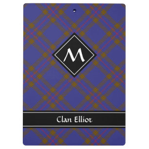 Clan Elliot Modern Tartan Clipboard Klemmbrett