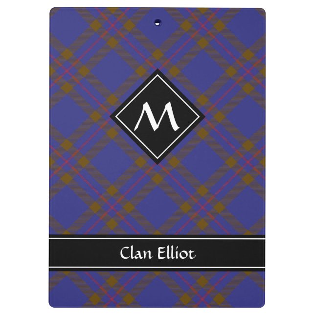 Clan Elliot Modern Tartan Clipboard Klemmbrett (Rückseite)