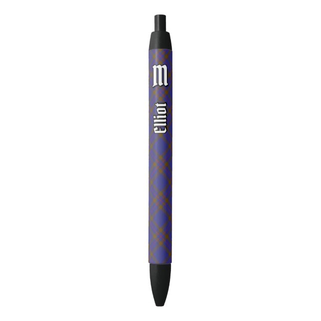 Clan Elliot Modern Tartan Ink Pen Kugelschreiber (Vorderseite Vertikal)