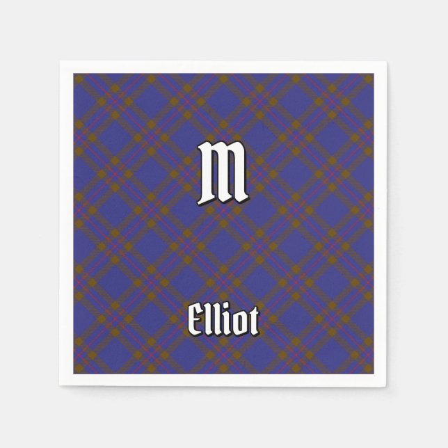 Clan Elliot Modern Tartan Napkins Serviette (Vorderseite)
