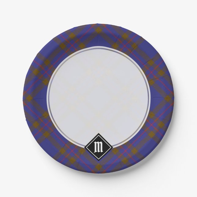 Clan Elliot Modern Tartan Paper Tellers Pappteller (Vorderseite)
