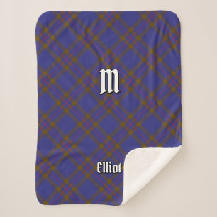Clan Elliot Modern Tartan Sherpa Blanket Sherpadecke