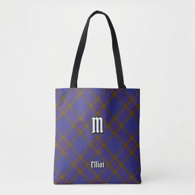 Clan Elliot Modern Tartan Tote Bag (Vorderseite)